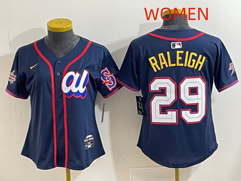 Women 2025 Seattle Mariners #29 Raleigh dark Blue All star Nike MLB Jersey style 021